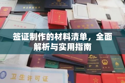 封丘签证制作的材料清单，全面解析与实用指南